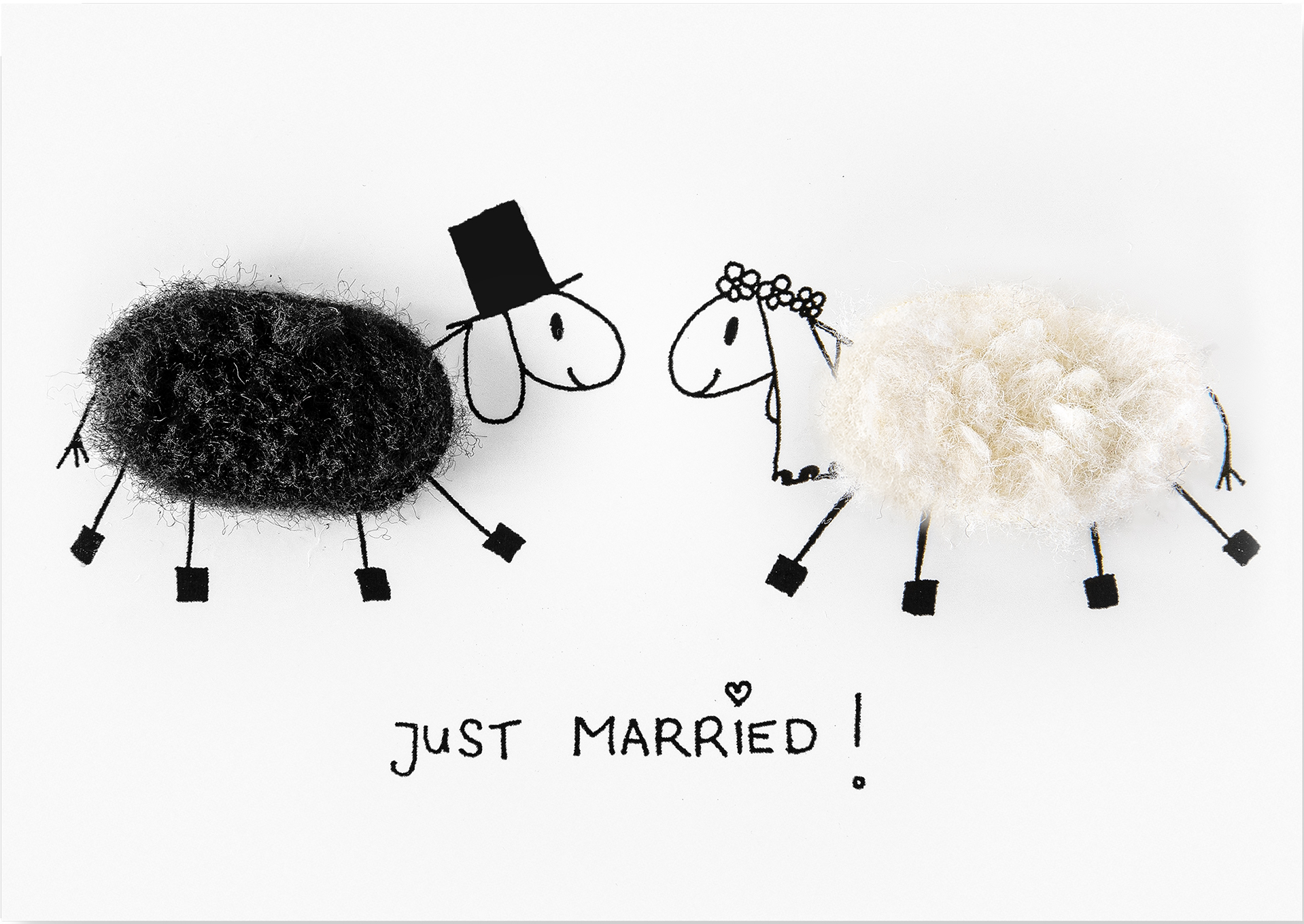 Plüschkarte "Just Married"
