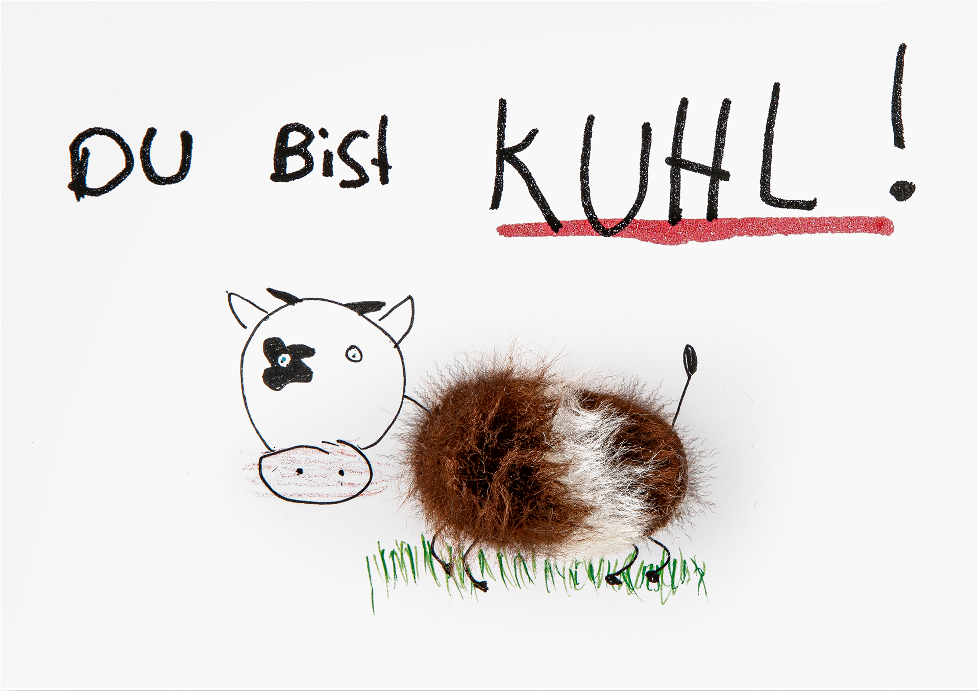 Plüschkarte "Kuhl!"