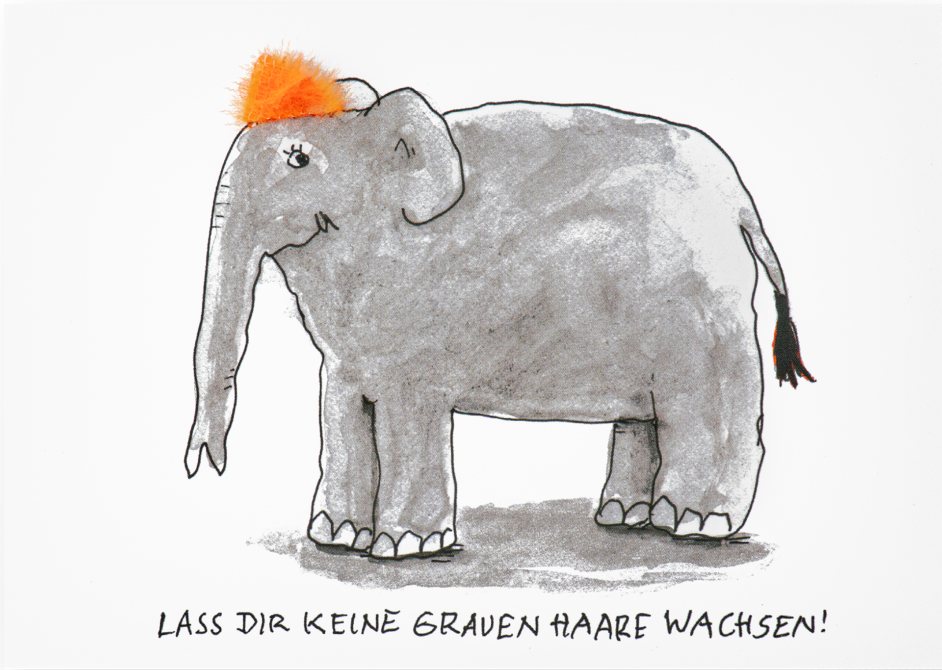 Plüschkarte "Keine grauen Haare"