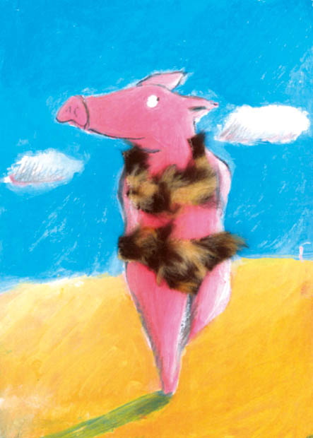 20118 Plüschkarte "Schweinchen"