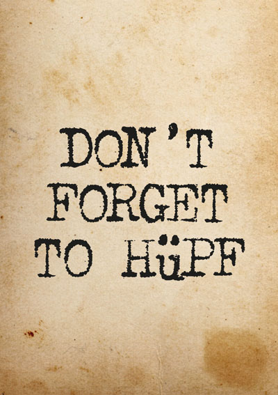 Don't forget to hüpf