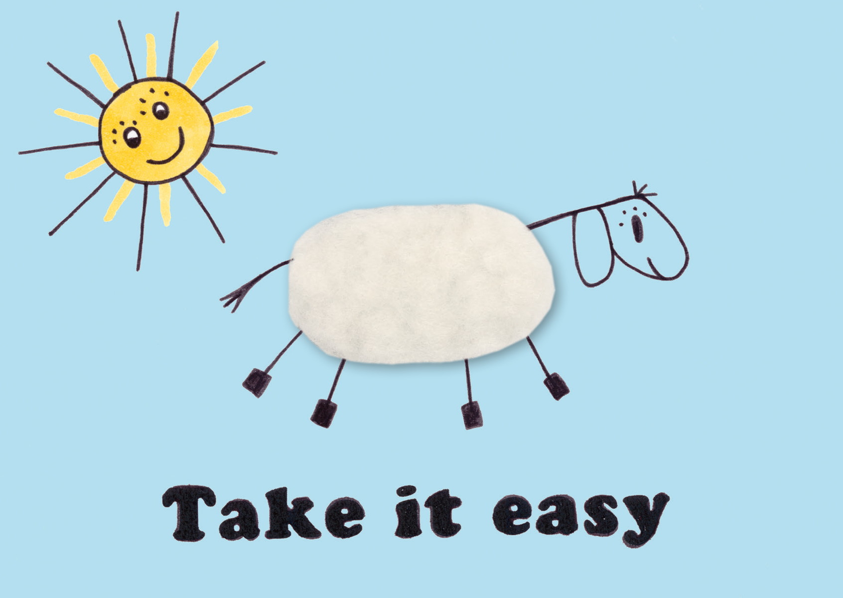 Plüschkarte "Take it easy"