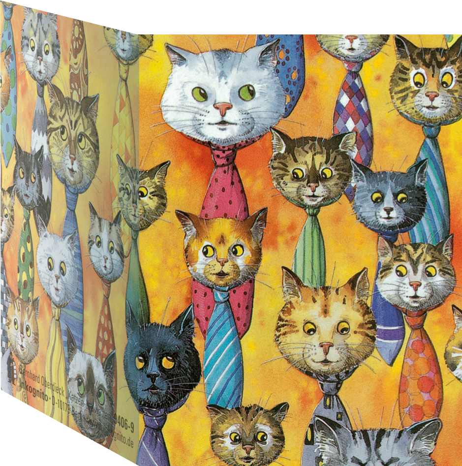 Minikärtchen "Katzenkrawatten" Minikärtchen "Katzenkrawatten"