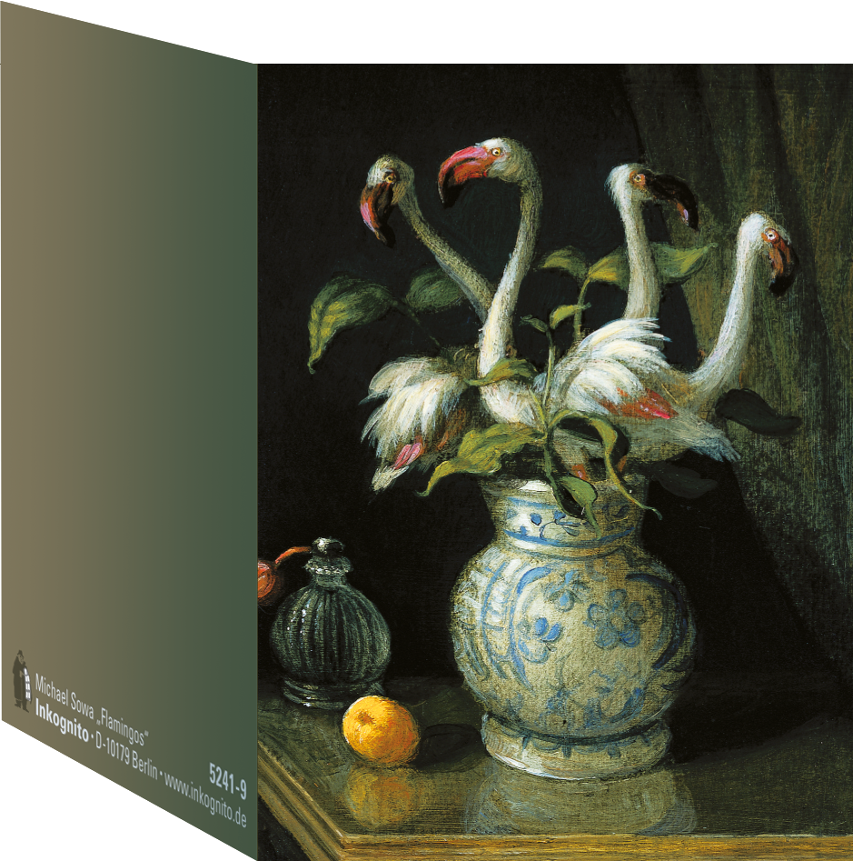 5241-9 Minikärtchen "Flamingos"