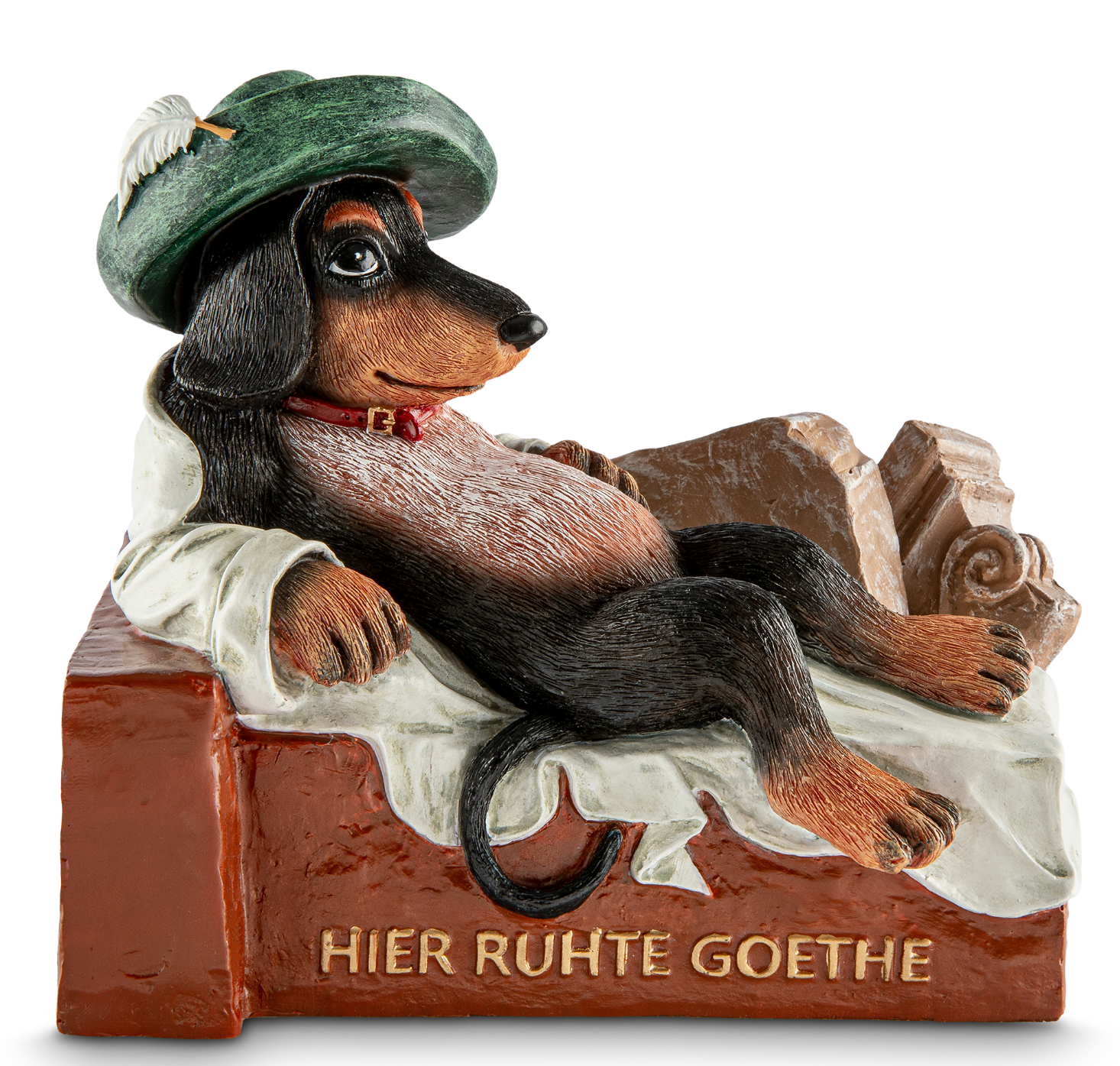 Buchstütze "Goethe-Dackel"