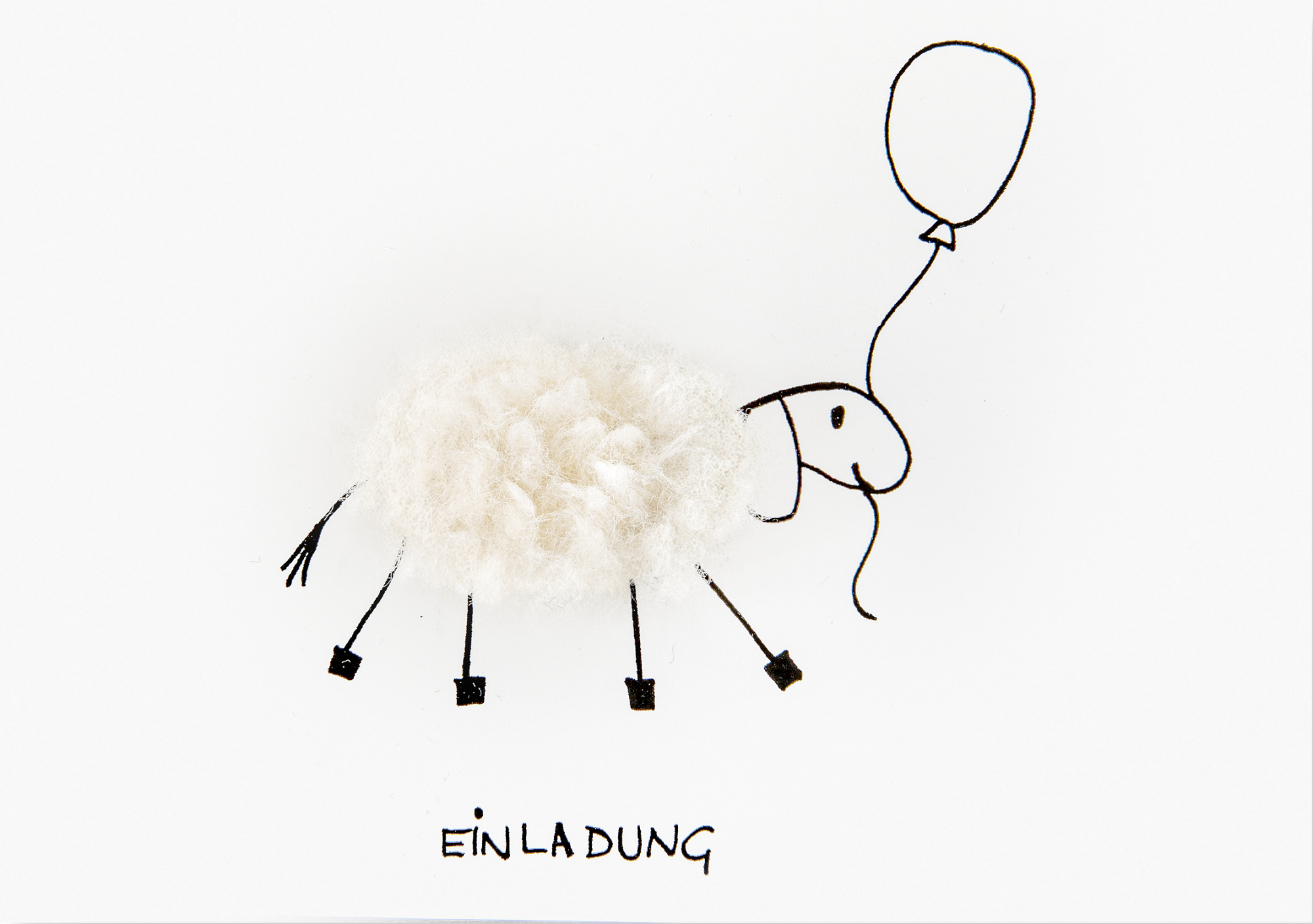Plüschkarte "Einladung"