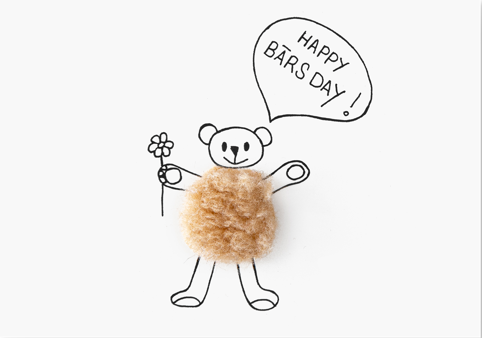 Plüschkarte "Happy Bärsday"