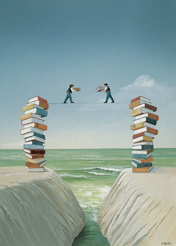 7209 Bücher-Seiltanz