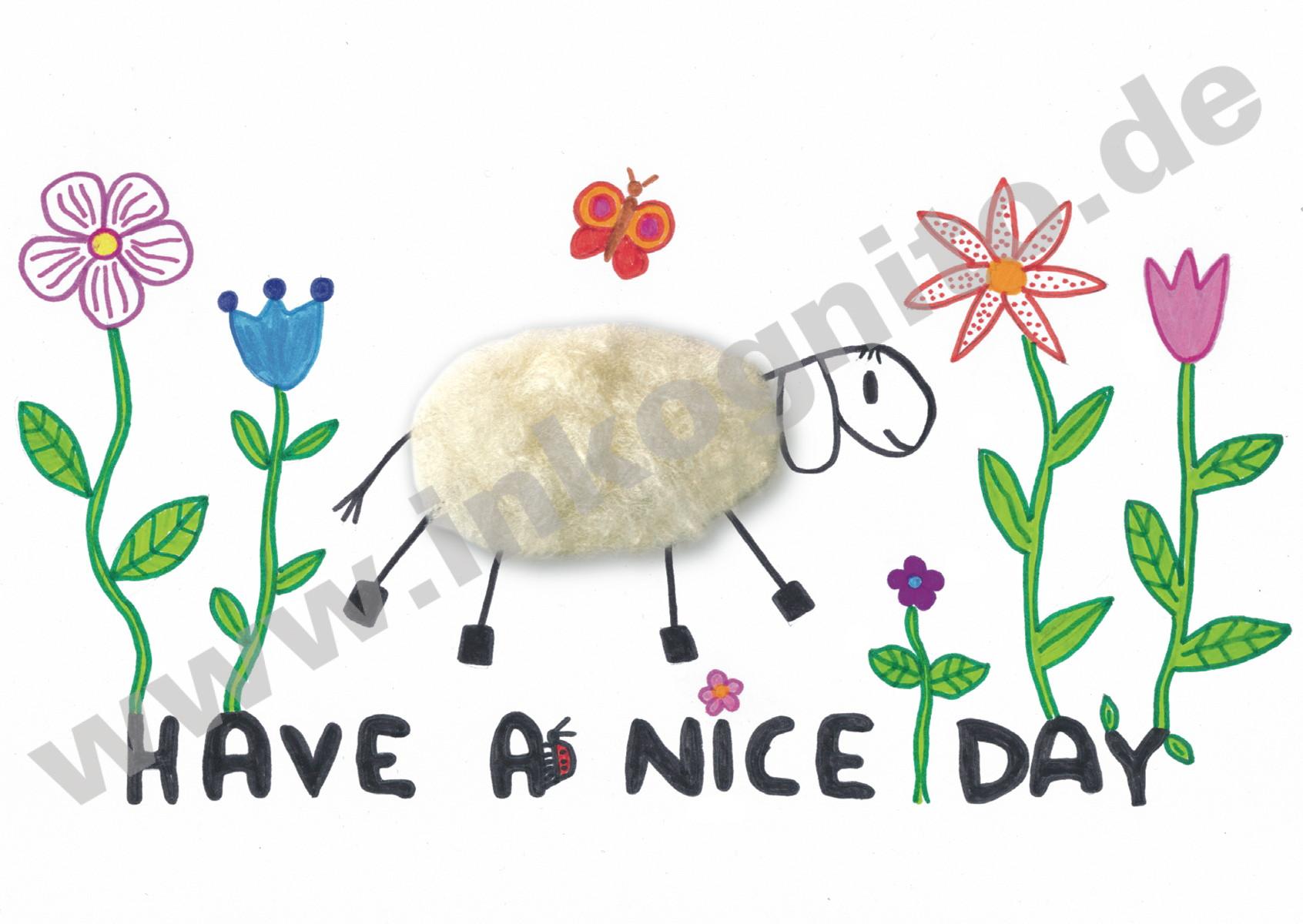 Plüschkarte "Have a nice day"