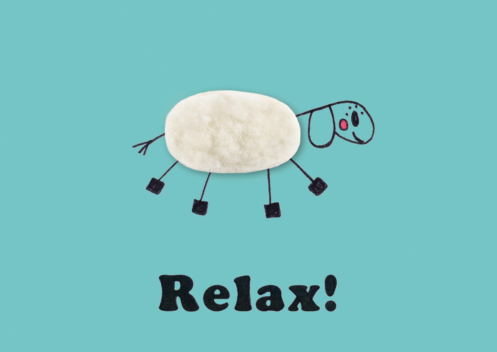 Plüschkarte "Relax"