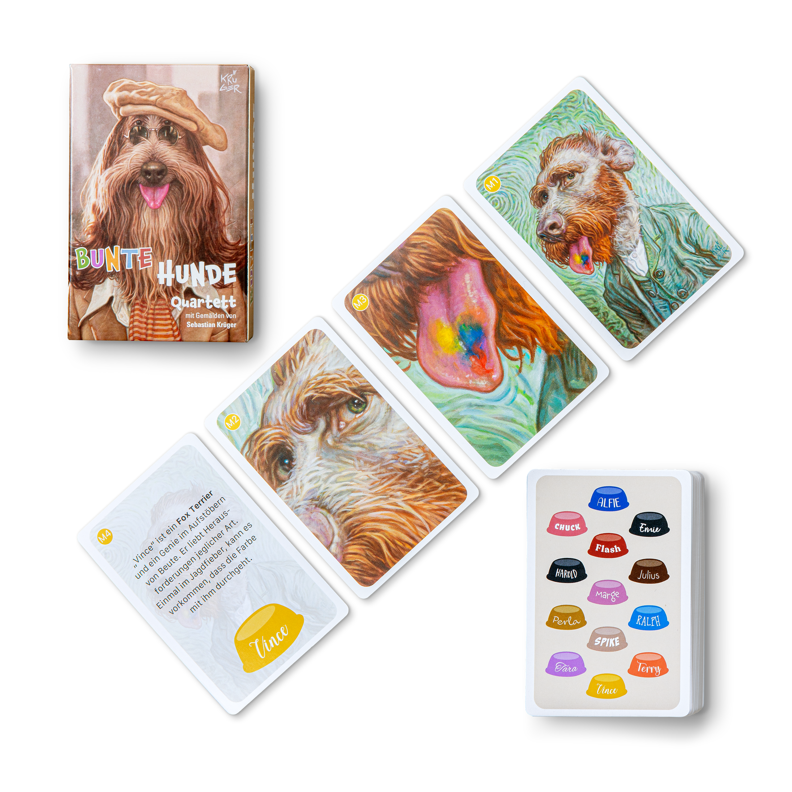 Bunte Hunde Quartett