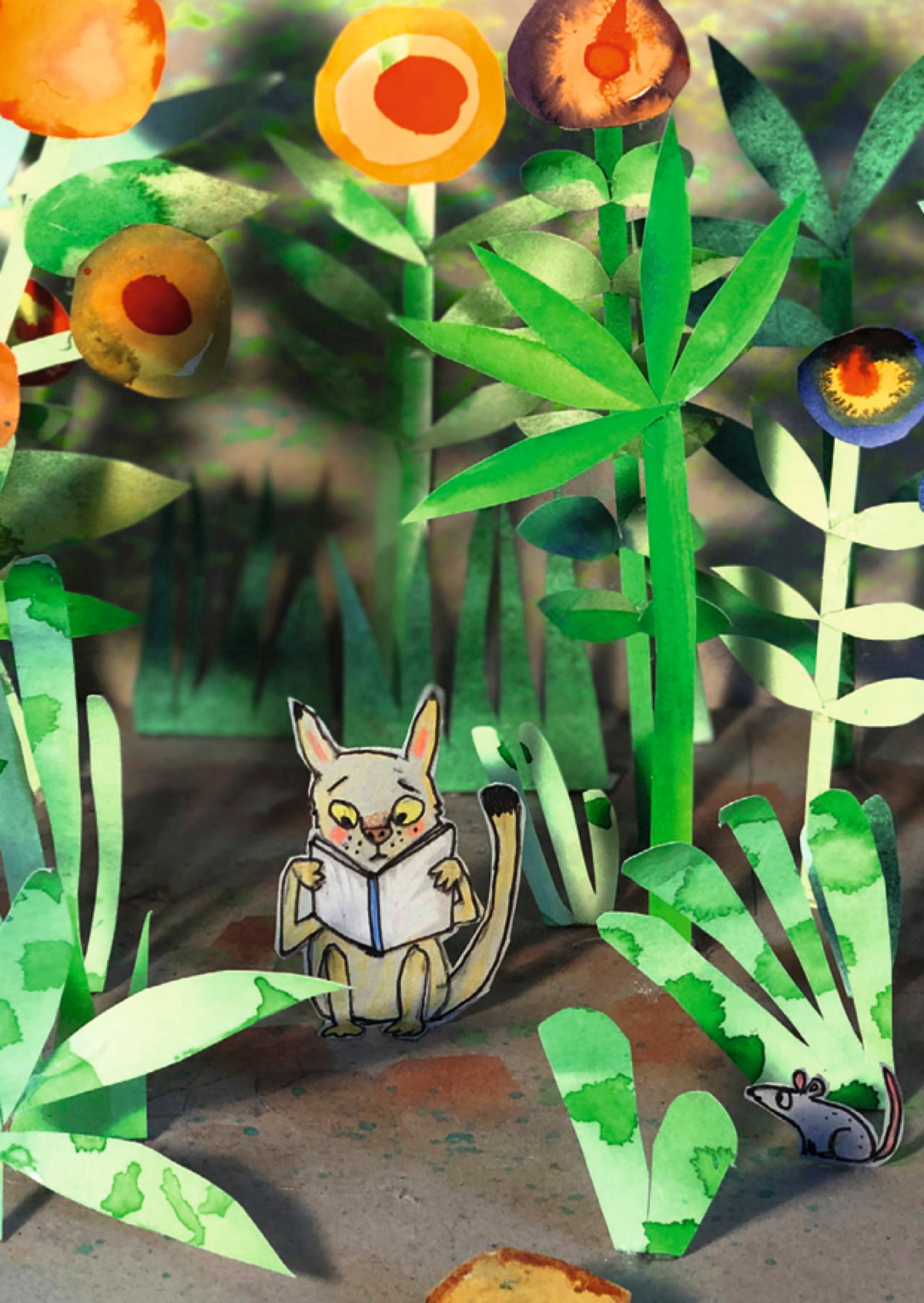 Katze mit Buch Katze mit Buch