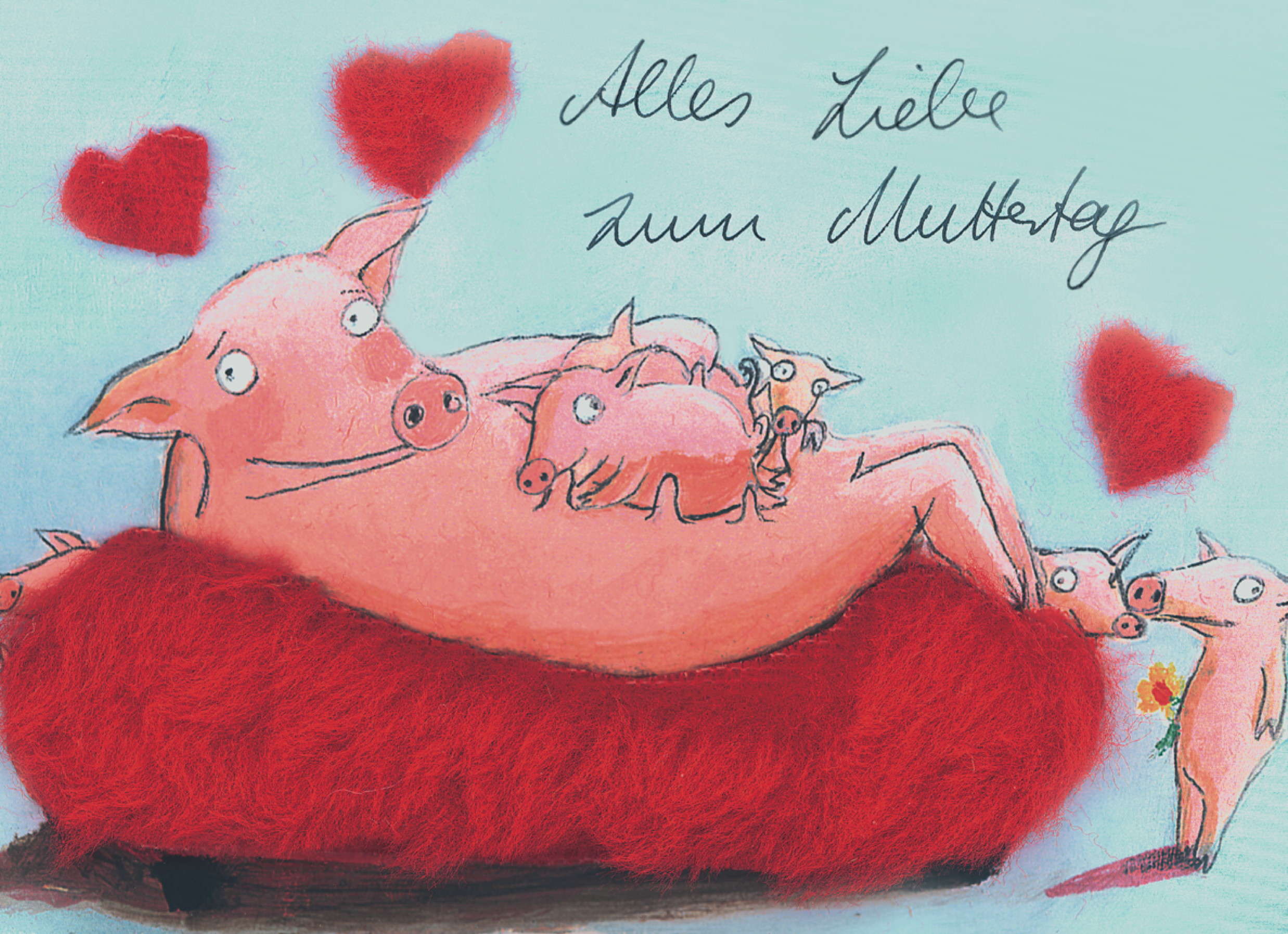 20126 Plüschkarte "Alles Liebe zum Muttertag"
